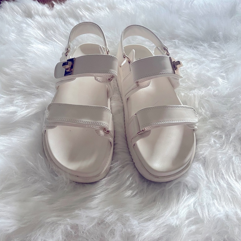 A new day off white strappy sandals
